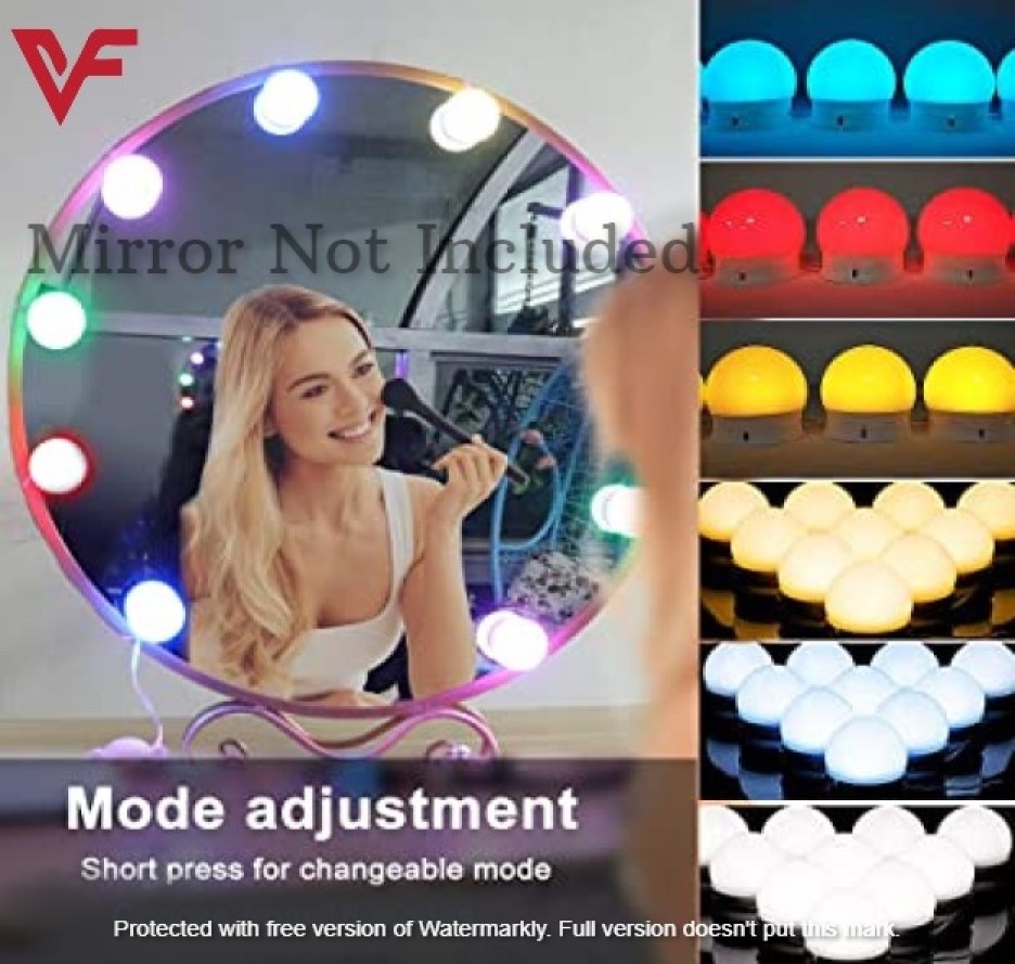 Hollywood Style Led Vanity Mirror Lights Kit With 10 Dimmable Light