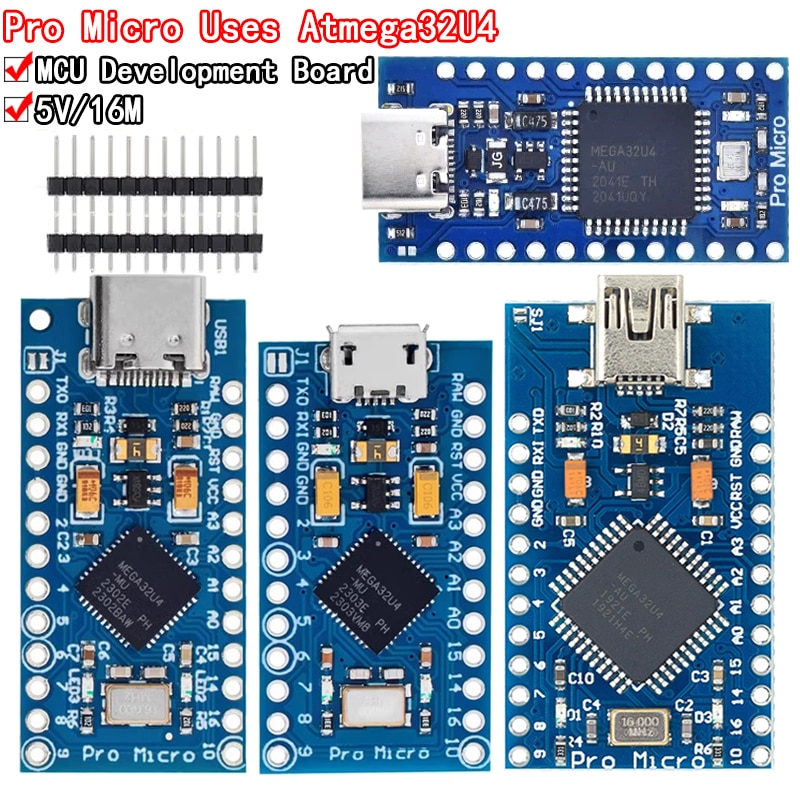 Arduino Leonardo Pro Micro Atmega32U4 5V/16Mhz Replace Pro Mini ATmega328