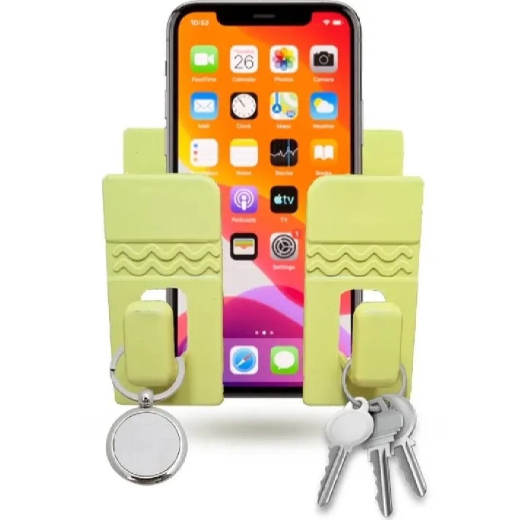 Wall Mobile Holder | Strong Adhesive Stand | Perfect for Charging | Anti-Slip Design | Space Saving Phone Mount