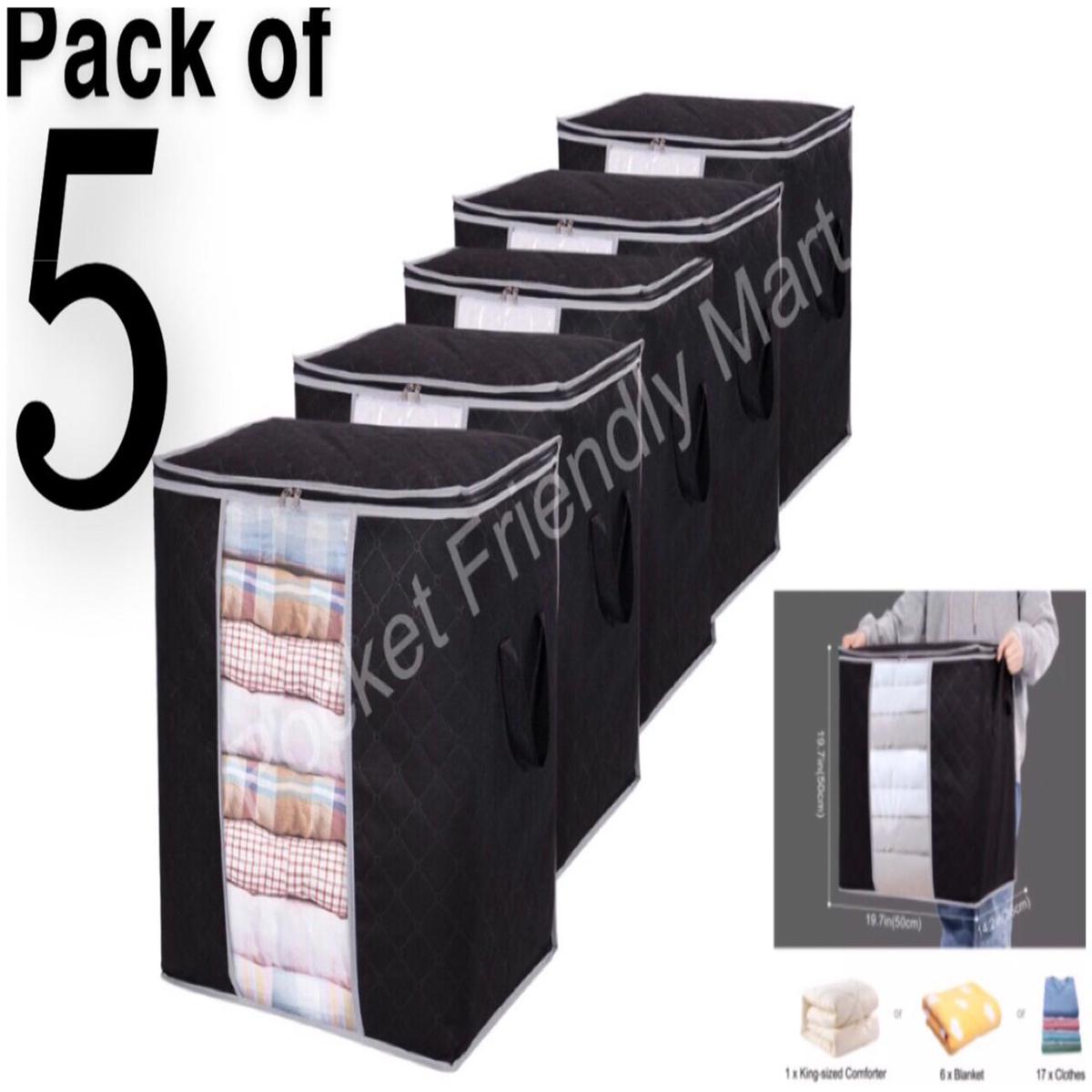 Large size Storage  Bags for blankets clothes and other clothes best for travelling purpose Pack of 5