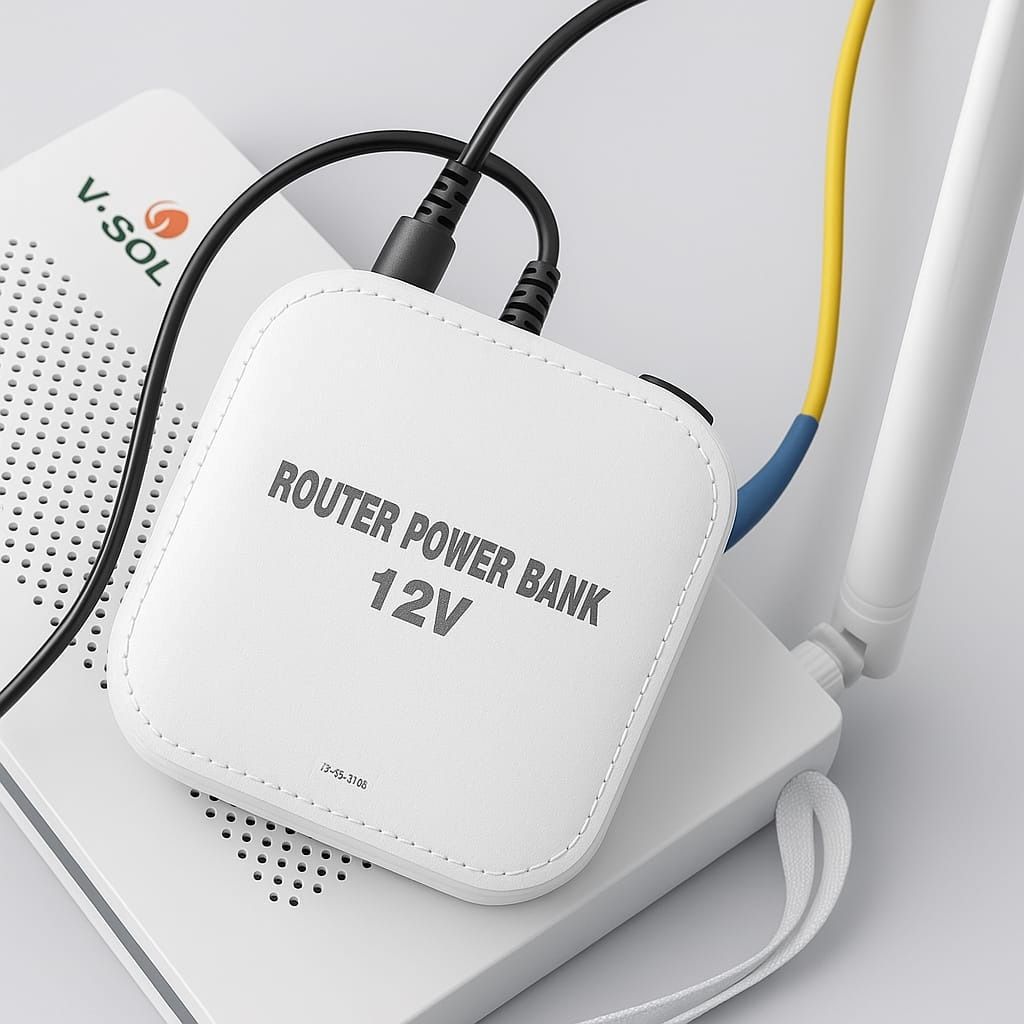 12V WiFi Router Power Bank with 4 Hours Backup – Full Automatic Mini UPS for 12V Internet Routers & ONU Devices, Uninterrupted Power Supply Battery Backup for Home