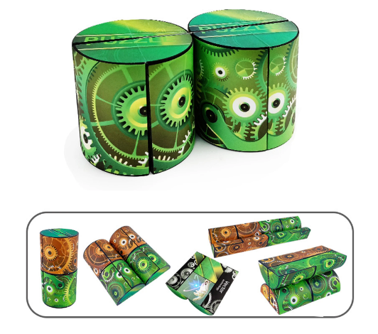 Fidget Cube Geometric Changeable Children's 3D  Magnetic Magic Cube Infinite Flip Intelligence Puzzle Decompression Toy