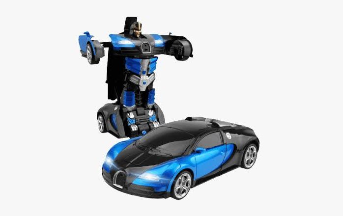 Bugatti transformer car-Transformer Bugatti Car Robot - Blue