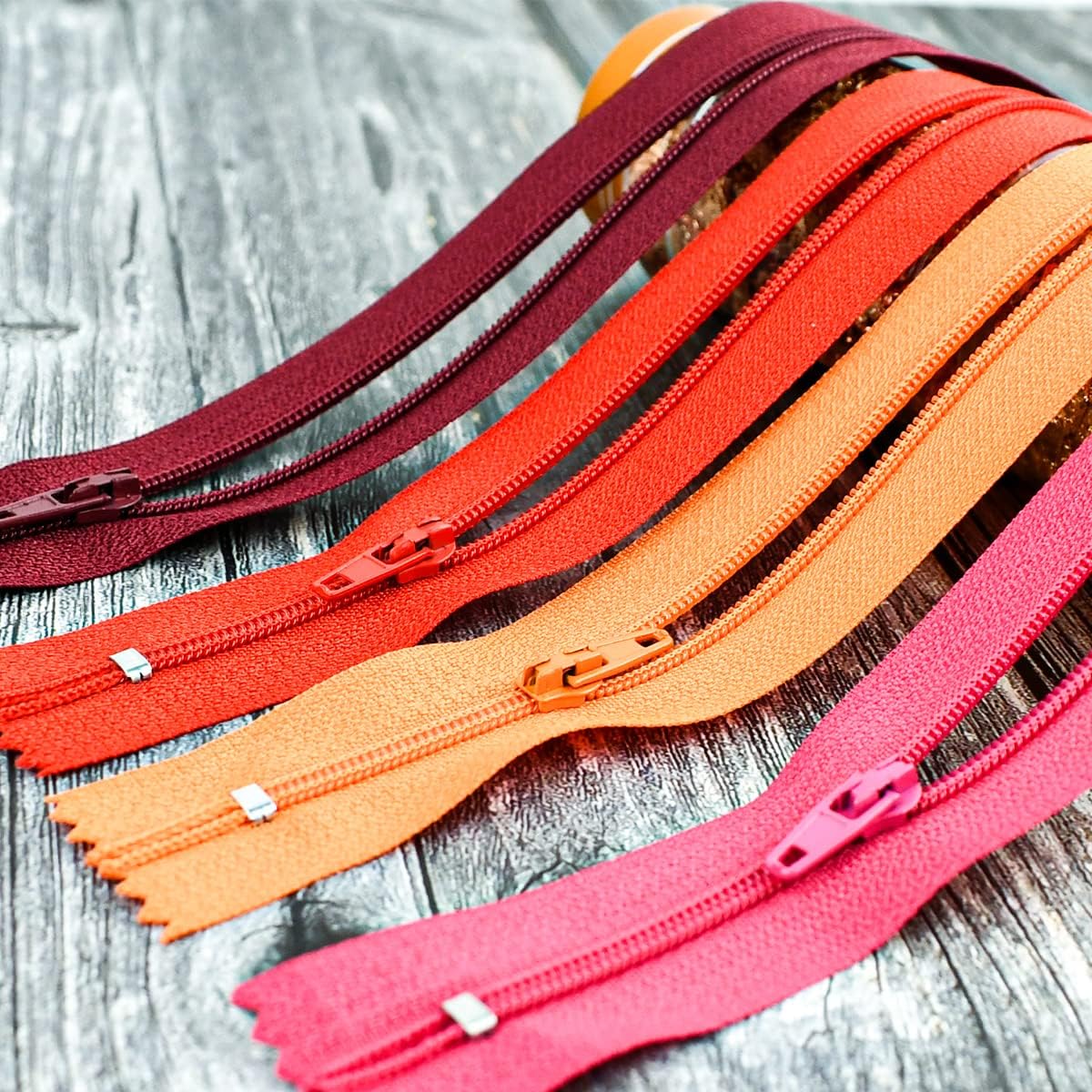 12 Pcs 8 Inch Closed-End Nylon Coil Zippers | Smooth Sewing Zipper for Tailoring, Skirts, Dresses, Bags & DIY Craft Projects