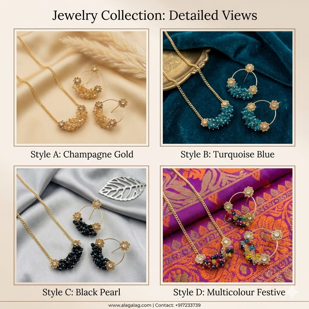 Crystal Gajra  Set  New stylish Long lasting polish