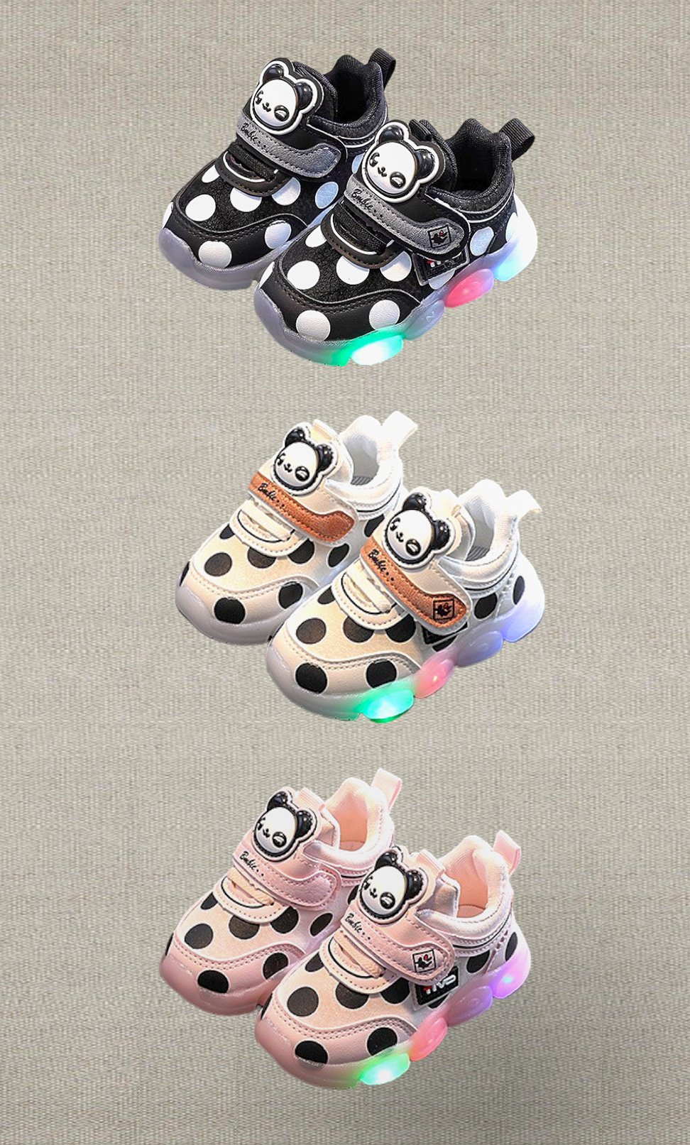 LED Toddler Girls' Light-Up Shoes, Ideal for Walking and Play, These Casual Shoes Feature LED Lights. Suitable for Kids, Children, and Babies. 20-30 sizes