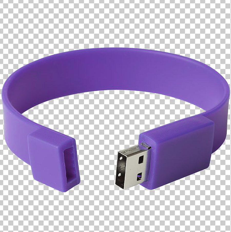 Multi-Color Custom Flash Drive Silicone USB Wristband (8GB)