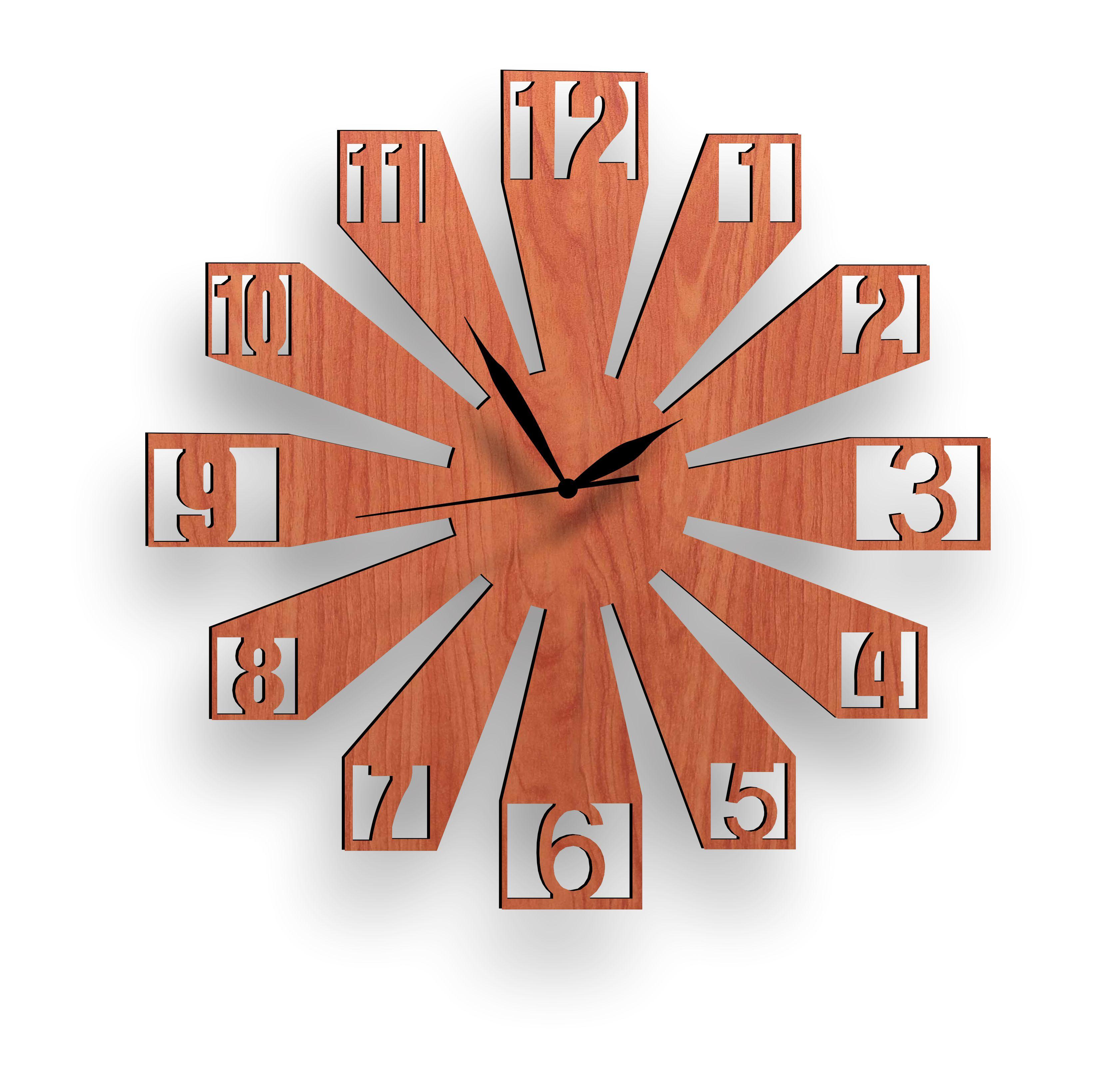 3D Laser Cut Wall Clock For Your Home Decor, Wooden Wall Clock Daraz.pk
