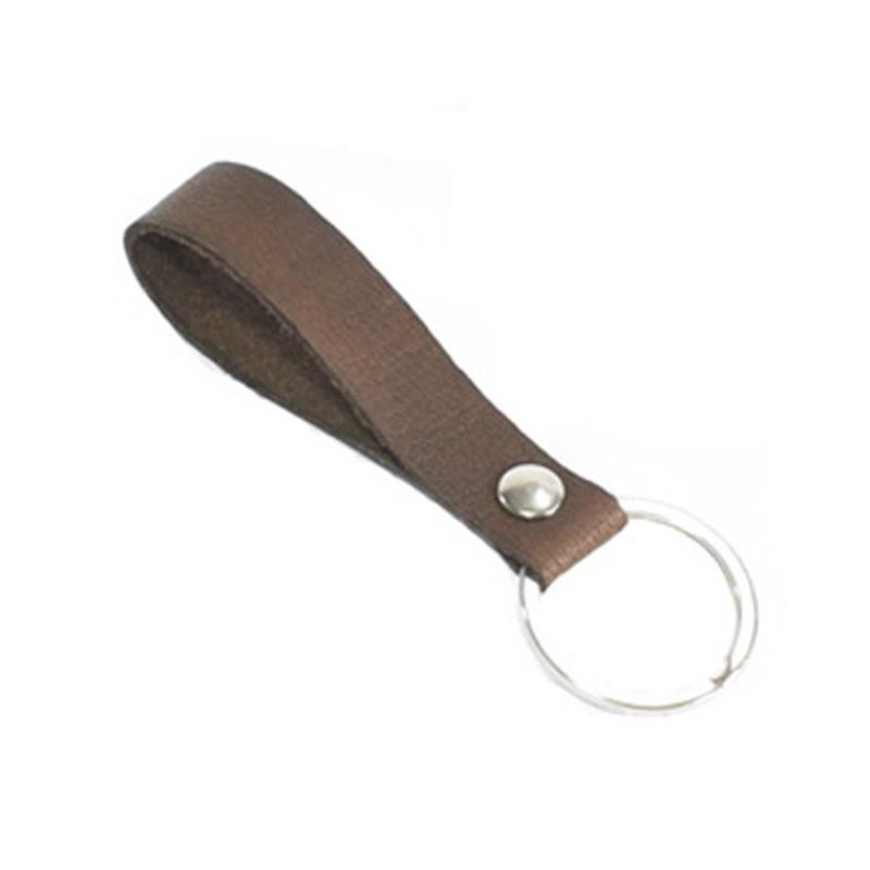 Leather Key Chain Color Dark Brown