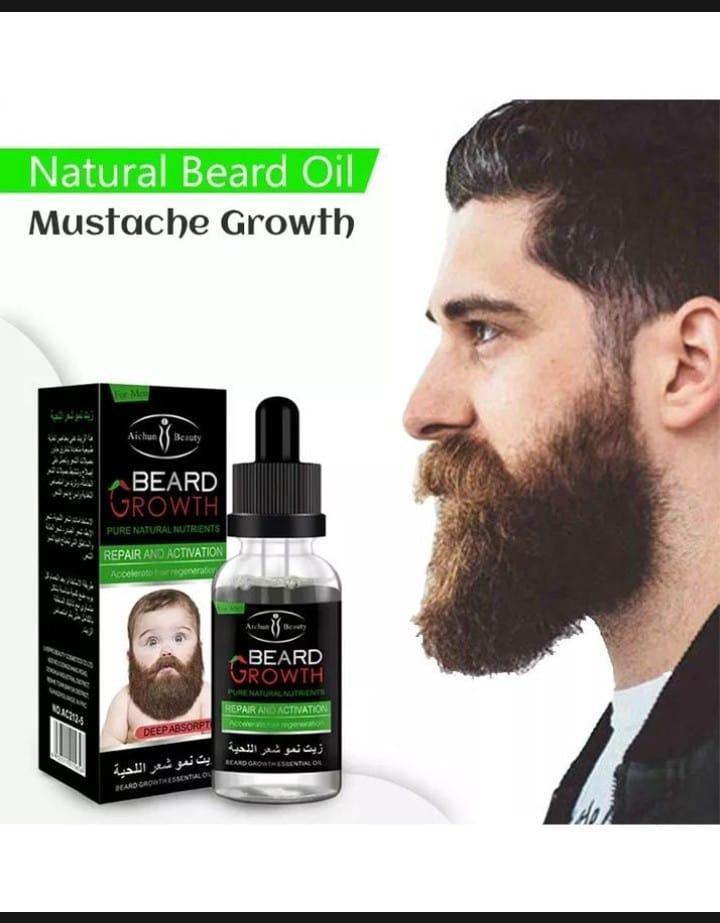 Natural Beard Oil For Mustache Growth & Hair Loss Treatment