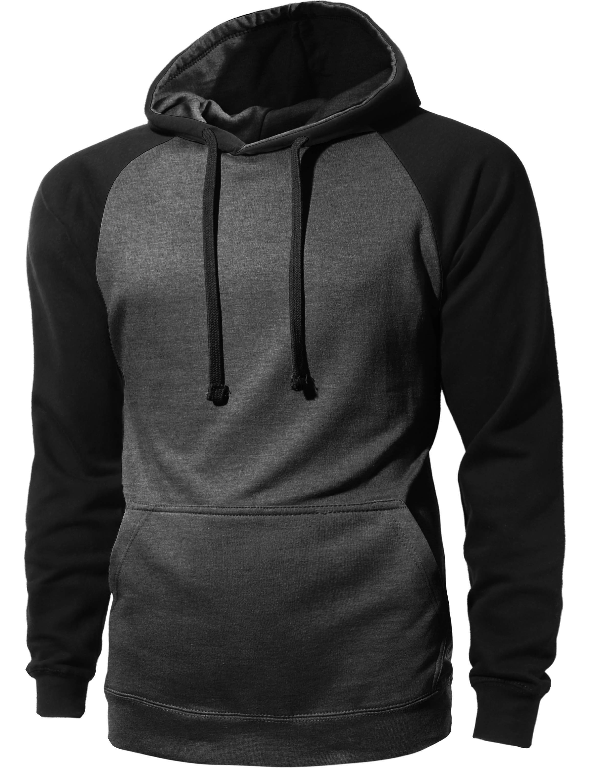 High quality imported casual two tone black and grey raglan kangro