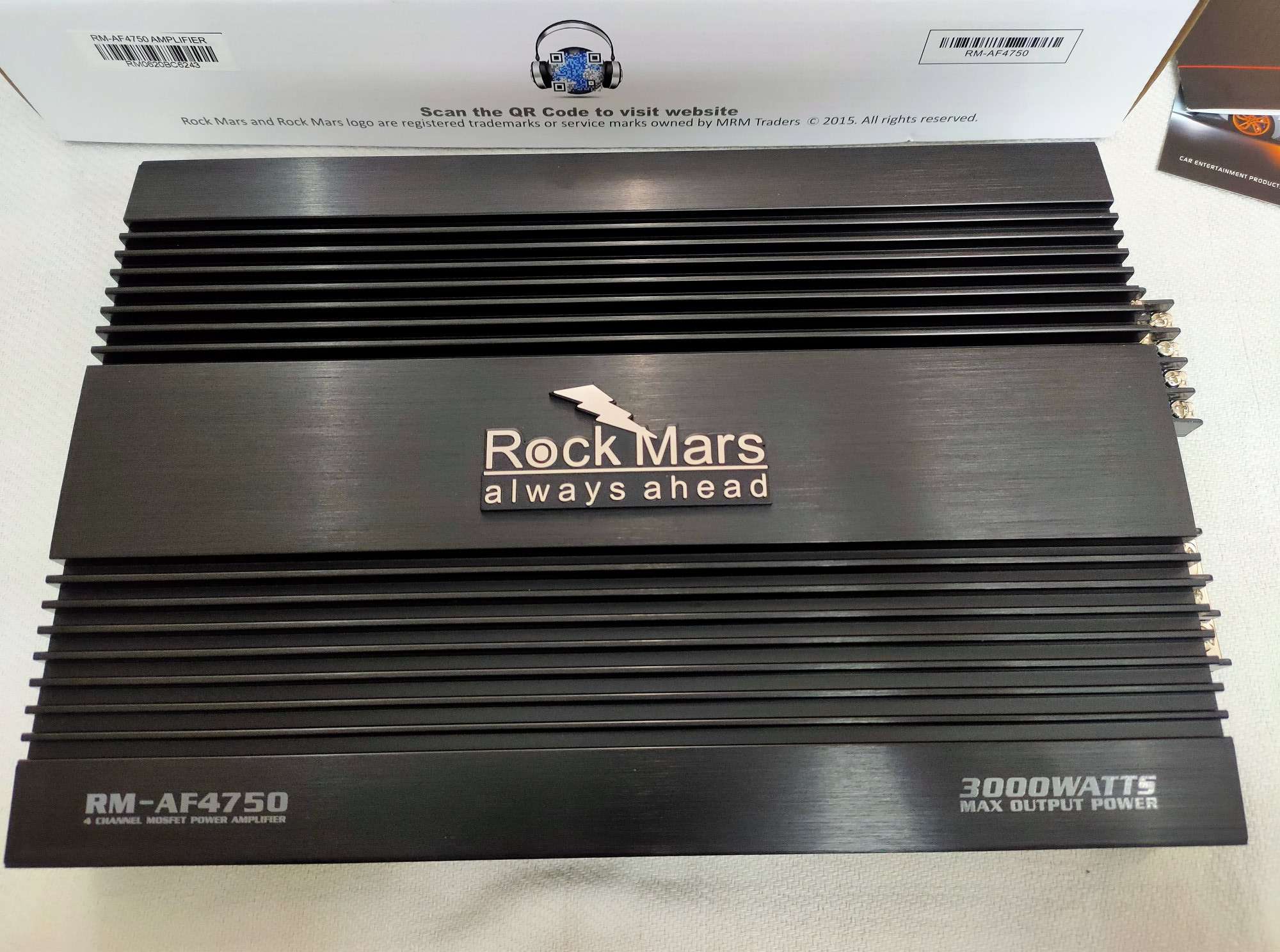 Rockmars RMAF4750 4 Channel 3000 watts MOSFET Powerful Car Original Amplifier Black Car Audio