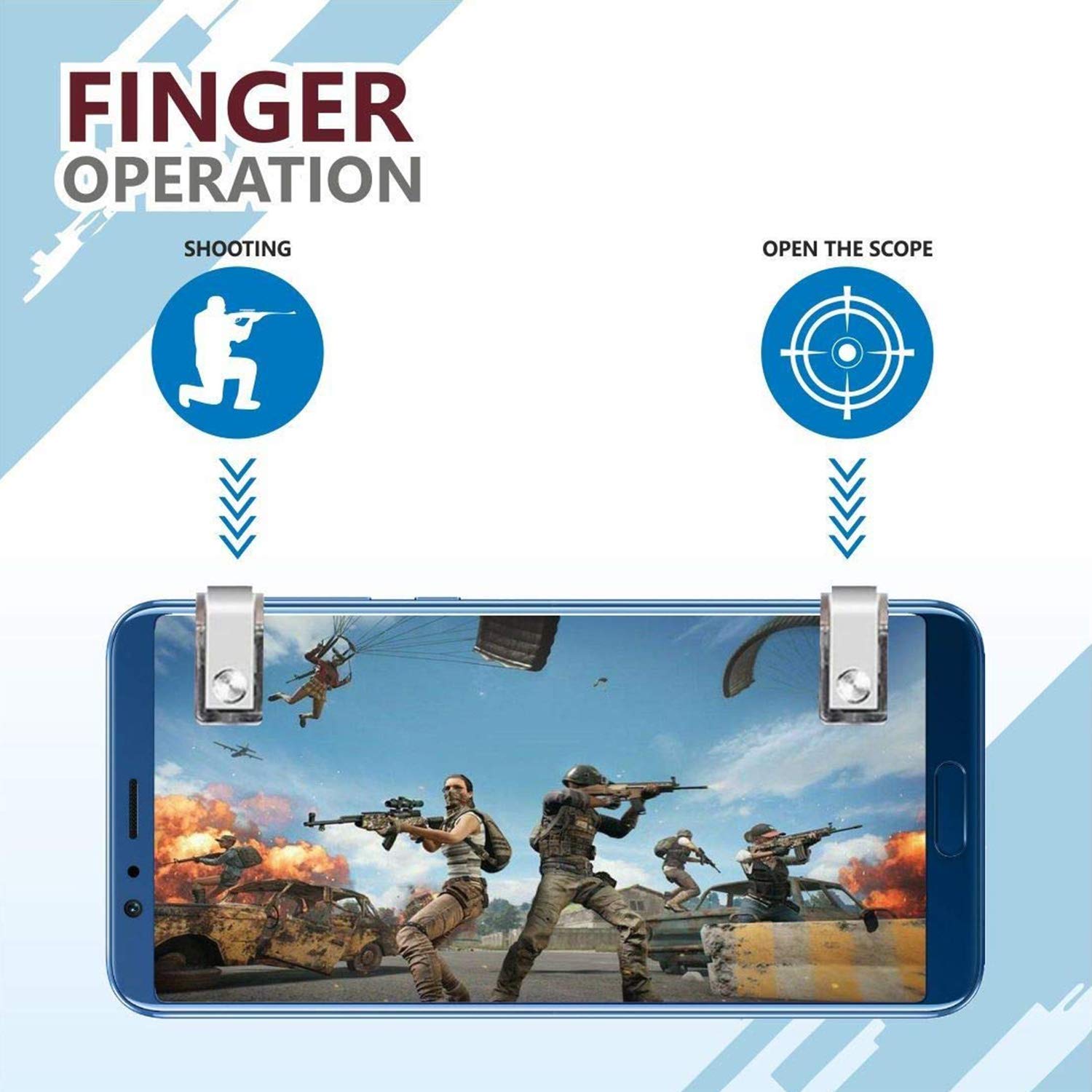 Trigger Per Gaming Mobile PUBG - Pulsanti Metallici Per Mira E Sparo - Foto 3