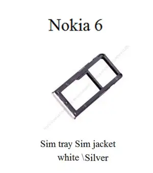 Nokia 6 Sim Tray Sim Jacket For Nokia 6 Silver Buy Online At