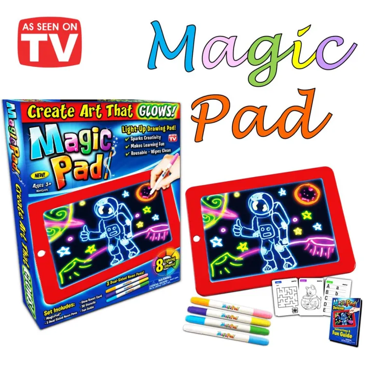 Magic SketchPad Tab - Art that GLOWS - LED Light Up Drawing Board