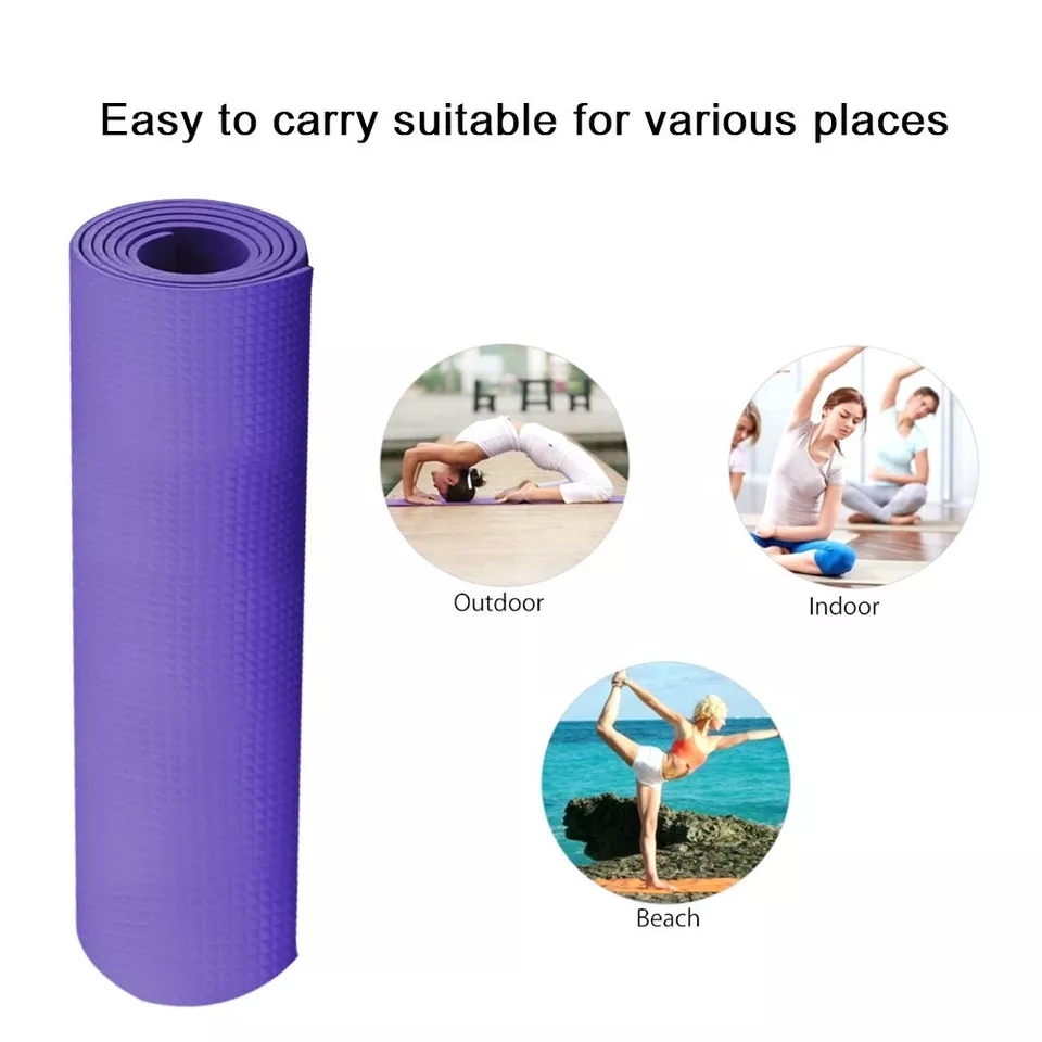 Exercise Mat Yoga Mat Gym Workout Pilates Fitness Mats Training Non-Slip Sport Mat 183*61cm*10mm Balance Pads Lose Weight Unisex