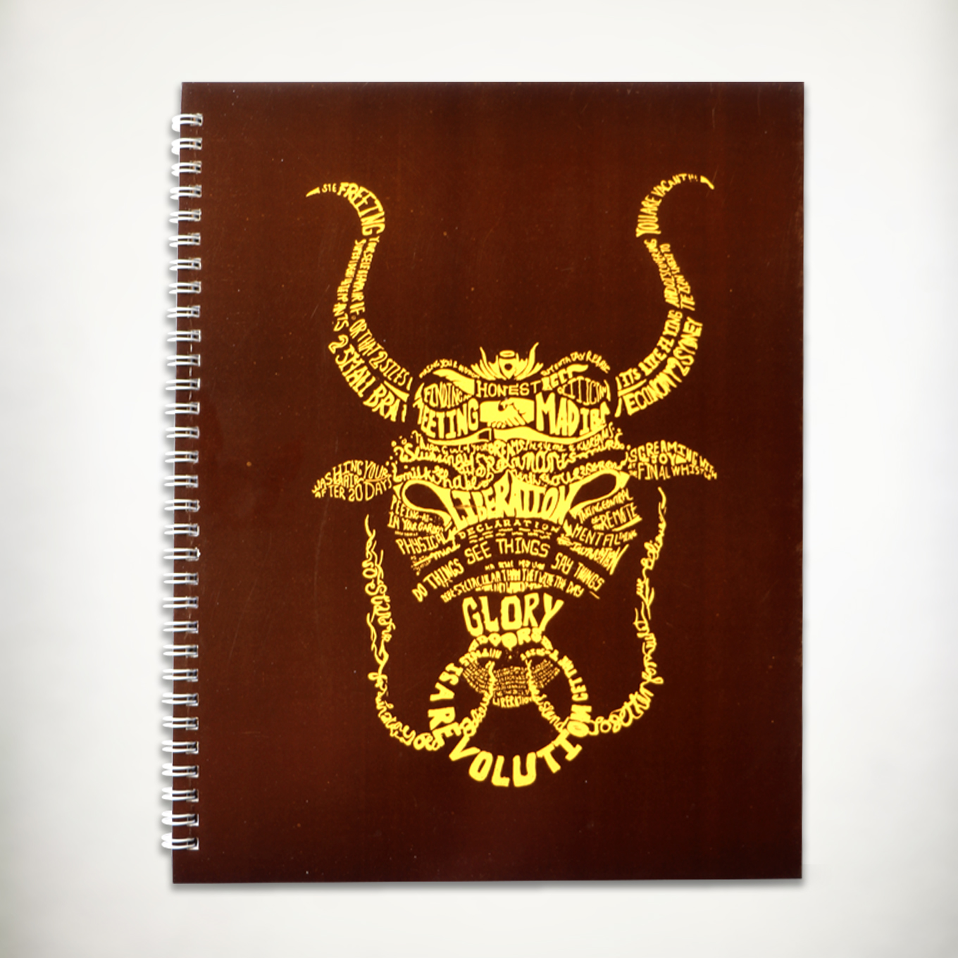 Spiral Notebook A4 - Revolutionary Bulls Yellow - By Paperwork