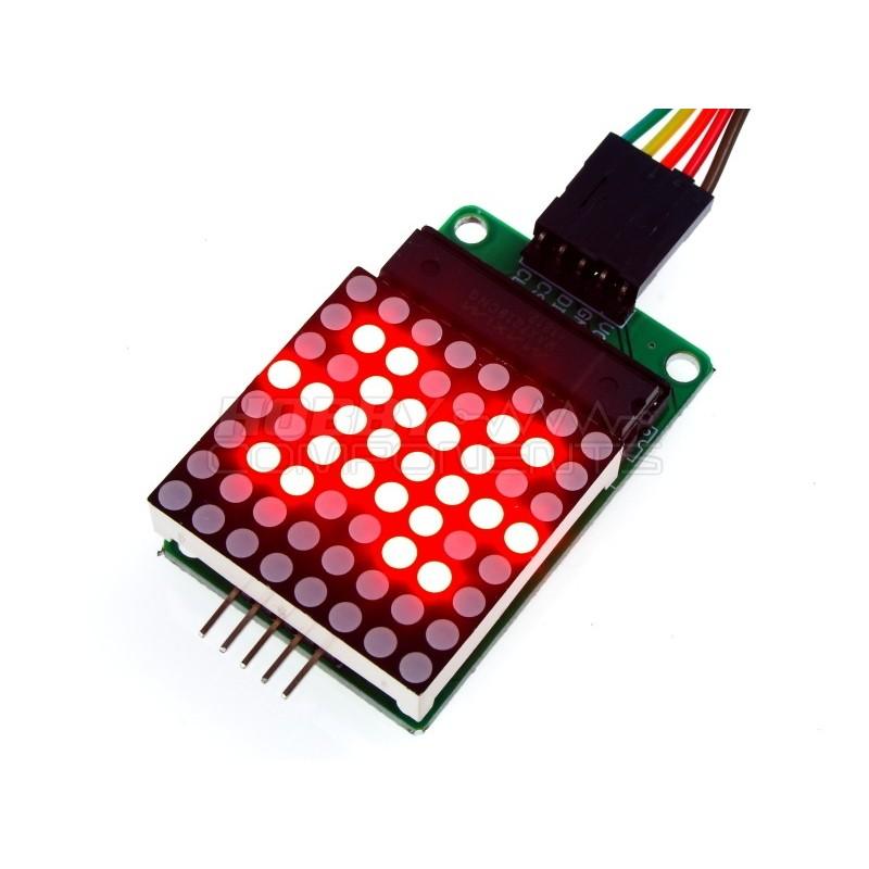MAX7219 8×8 Dot Matrix LED Display Module with Wires