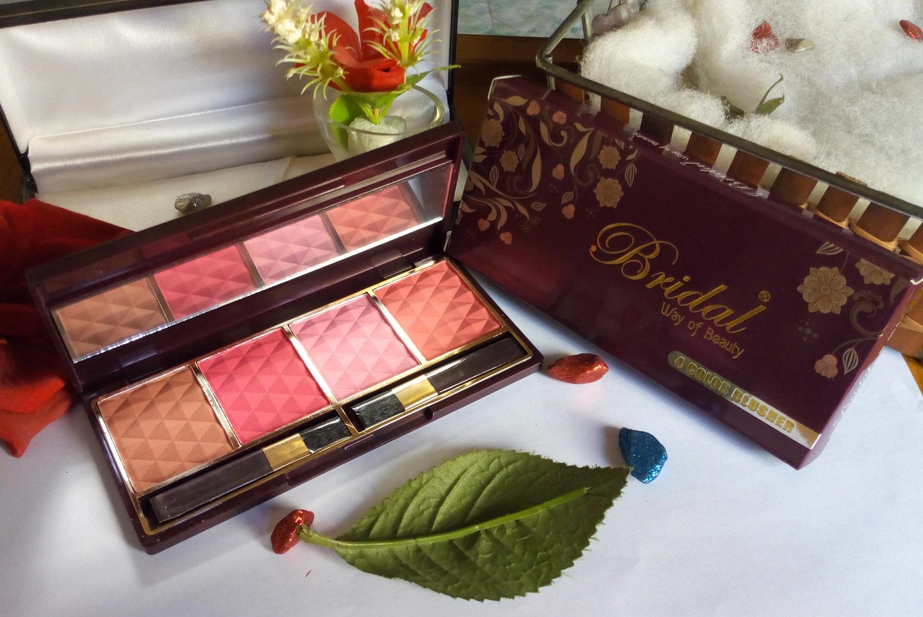 Premium Bridal 4-Color Blush Palette Set - High Pigmentation, New Elegant Makeup