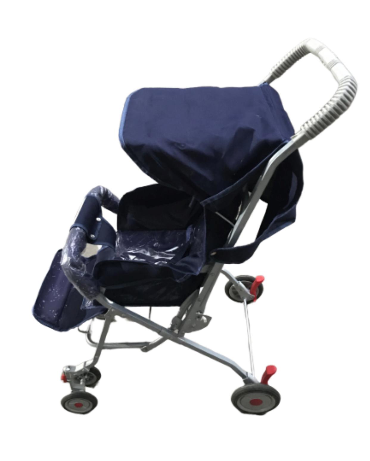 Alloy Foldable Baby Stroller Pram For Newborn  Blue color with  6 Rubber Tyres