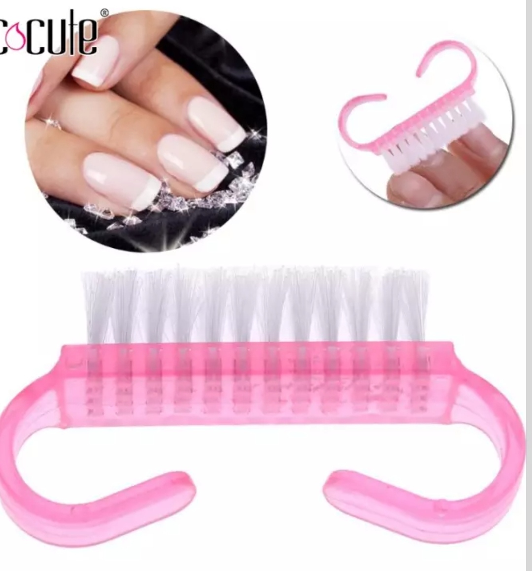 1/2 Pcs Nail Cleaning Brushes Finger Care Dust Clean Handle Scrubbing Tool Set File Manicure Pedicure Blue Brush