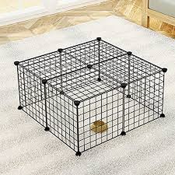 12 Fences Wire Mesh Pet Cage Puppy Cat Rabbit Cage Pens Multi Function
