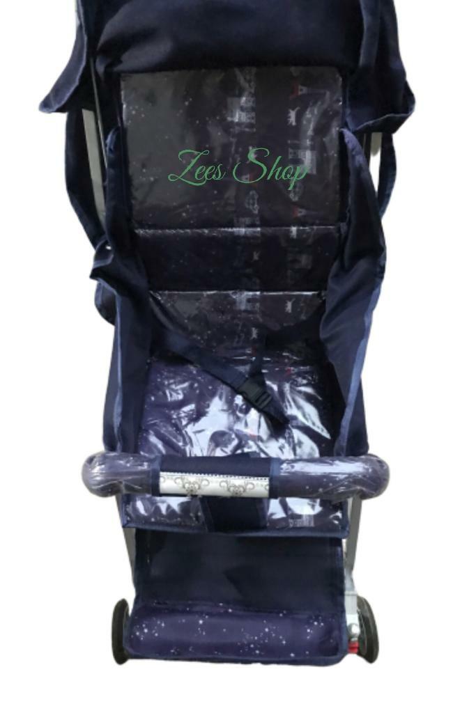Alloy Foldable Baby Stroller Pram For Newborn  Blue color with  6 Rubber Tyres