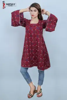 ajrak short frock