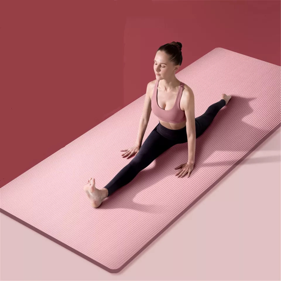 Exercise Mat Yoga Mat Gym Workout Pilates Fitness Mats Training Non-Slip Sport Mat 183*61cm*10mm Balance Pads Lose Weight Unisex